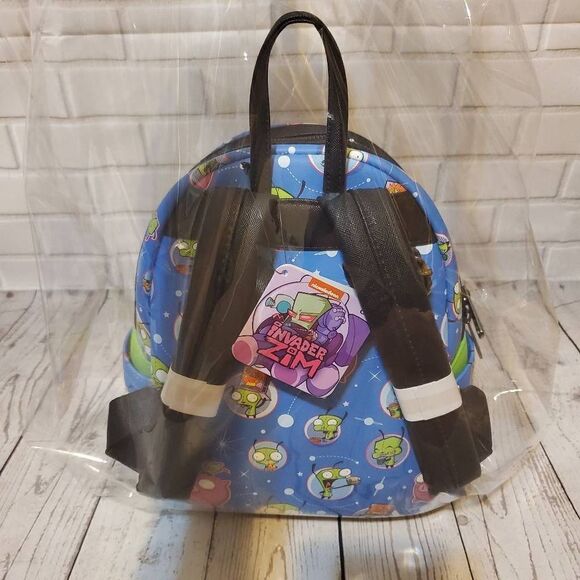 Loungefly Nickelodeon Invader Zim Snacks AOP Mini Backpack - Picture 2 of 5